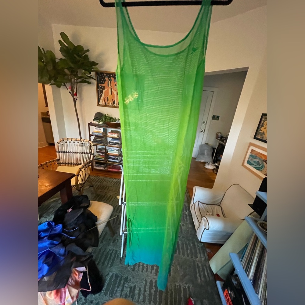 Mesh ombré speedo cover up dress